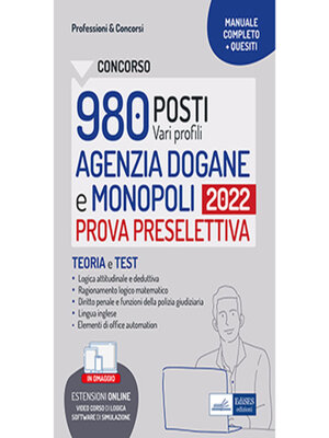 cover image of Concorso Agenzia Dogane 2022
